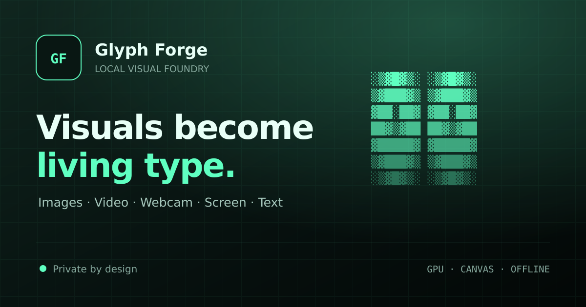 I made a browser tool that turns images, video, webcams and screens into character art logo